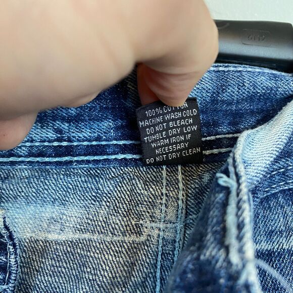 South Pole shorts men's‎ 34x12 blue denim stonewash distressed - Picture 7 of 11